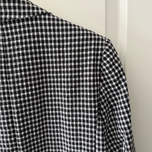 Zara EUC Black and White Checkered Blazer | US 04 - Picture 9 of 11